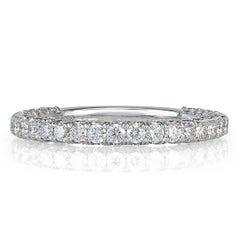 1.45ct Round Brilliant Cut Diamond Wedding Band in Platinum