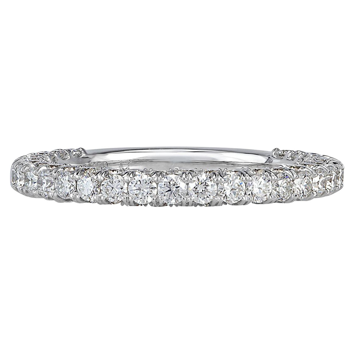1.45ct Round Brilliant Cut Diamond Wedding Band in Platinum