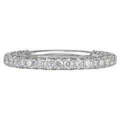 1.45ct Round Brilliant Cut Diamond Wedding Band in Platinum