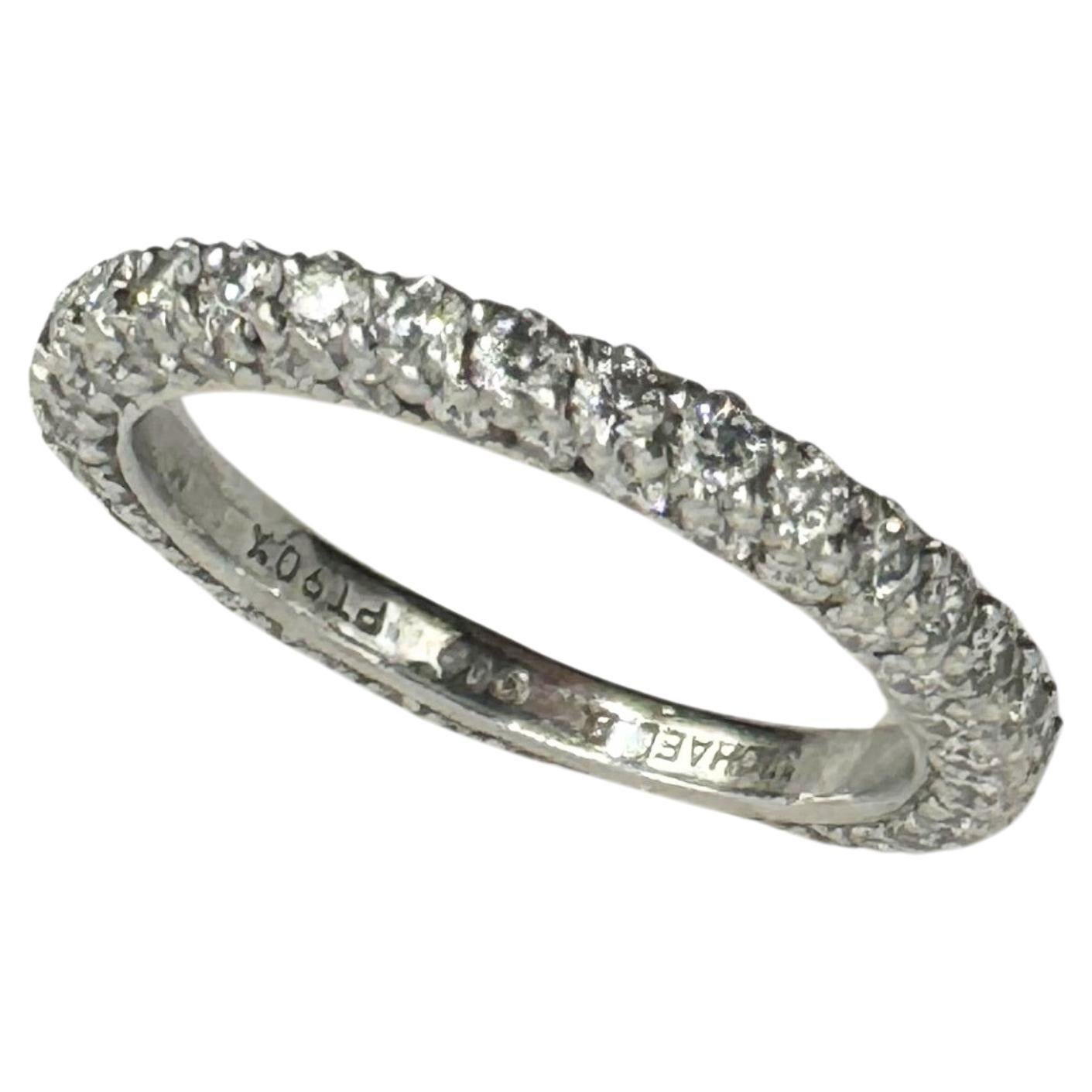 1.45ct Round Diamond 3 Sided Eternity Band in Platinum, 6.00