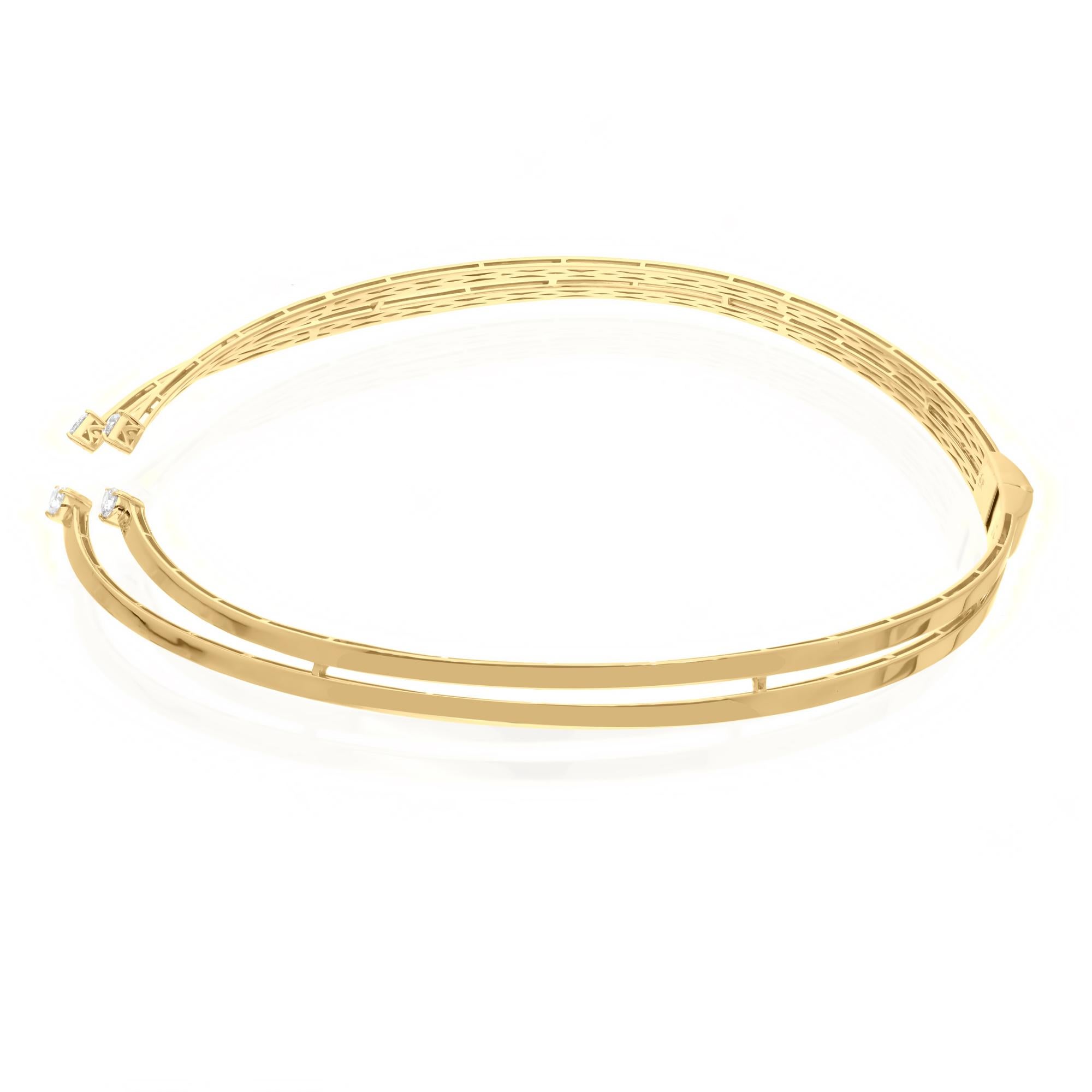 1.45Ct SI/H Birnenschliff Diamant Doppelschicht Choker Halskette 18k Gelbgold im Zustand „Neu“ im Angebot in Diera, Dubai