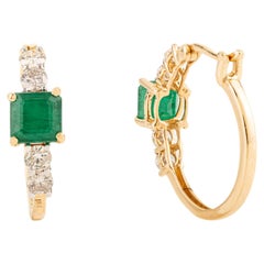 1.45Ct Square Emerald
Diamond Everyday Hoop Earrings in 18K Solid Yellow Gold 1.45Ct Square Emerald
Diamond Everyday Hoop Earrings in 18K Solid Yellow Gold