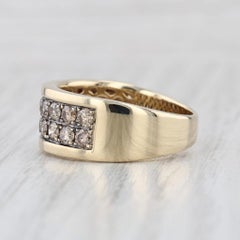 1.45ctw Champagne Diamond Ring 10k Yellow Gold Size 10.5 Men's Wedding