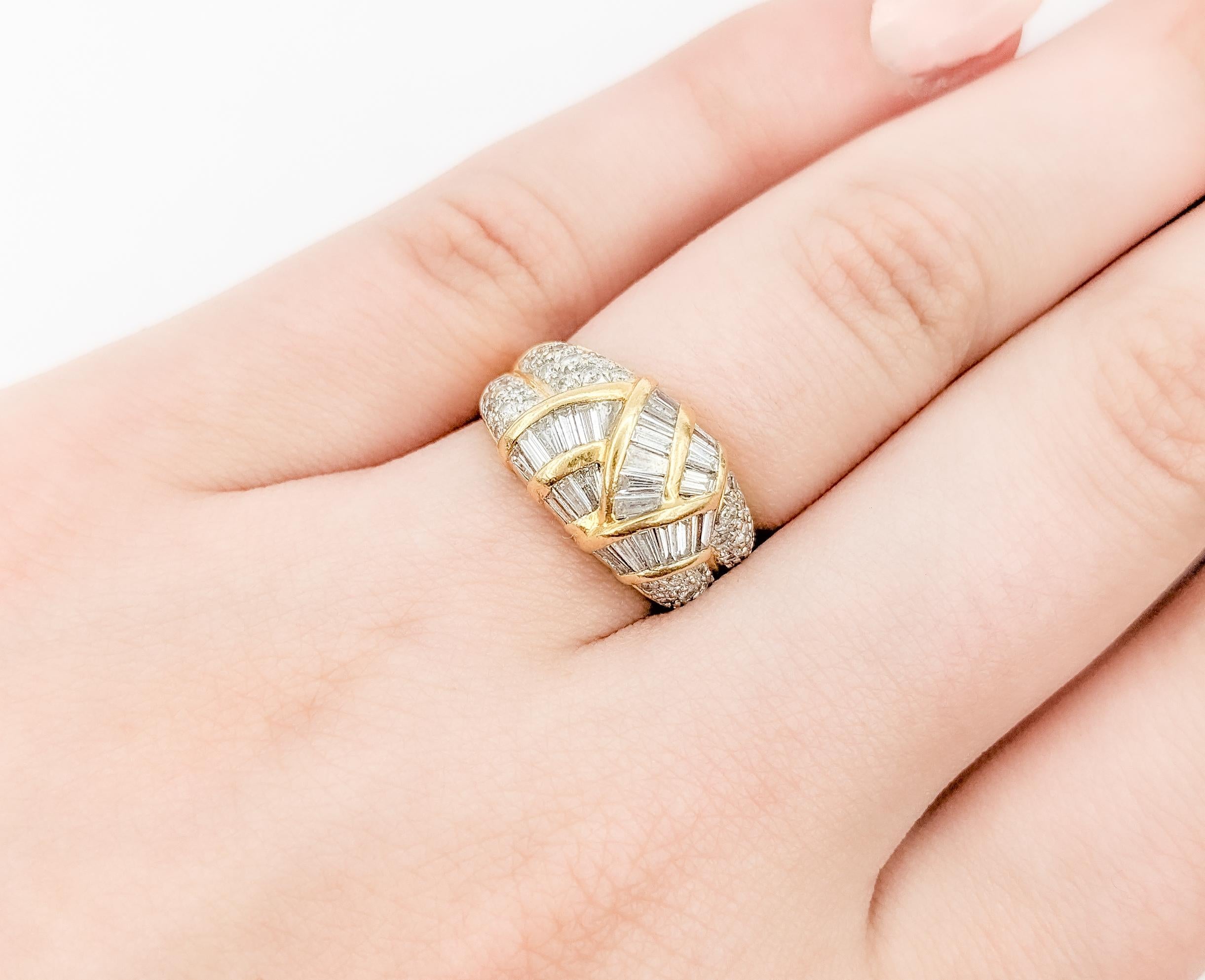 1.45ctw Diamond Ring In 18k Yellow Gold In Excellent Condition In Bloomington, MN