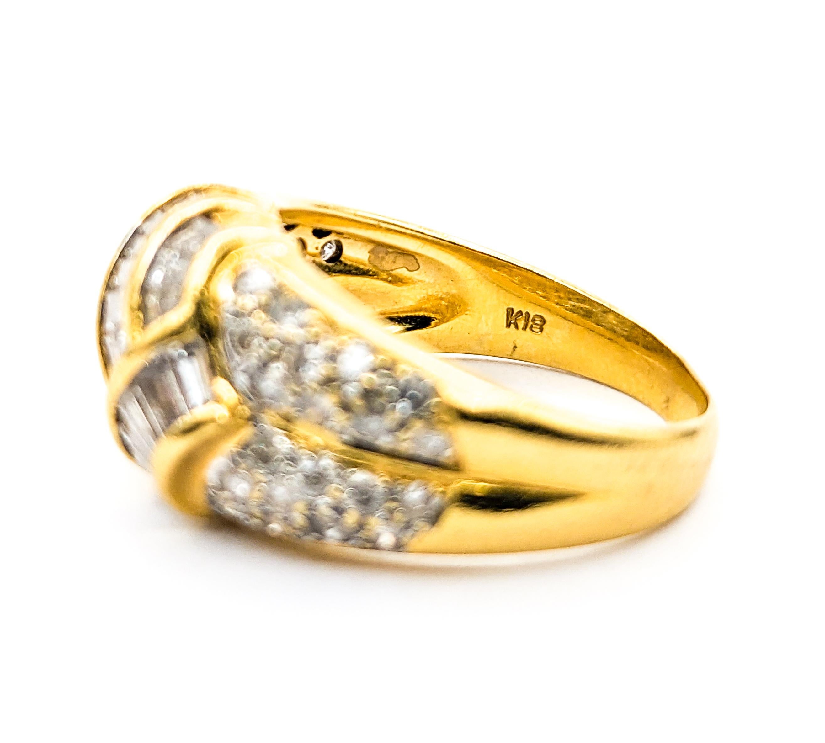 Women's 1.45ctw Diamond Ring In 18k Yellow Gold