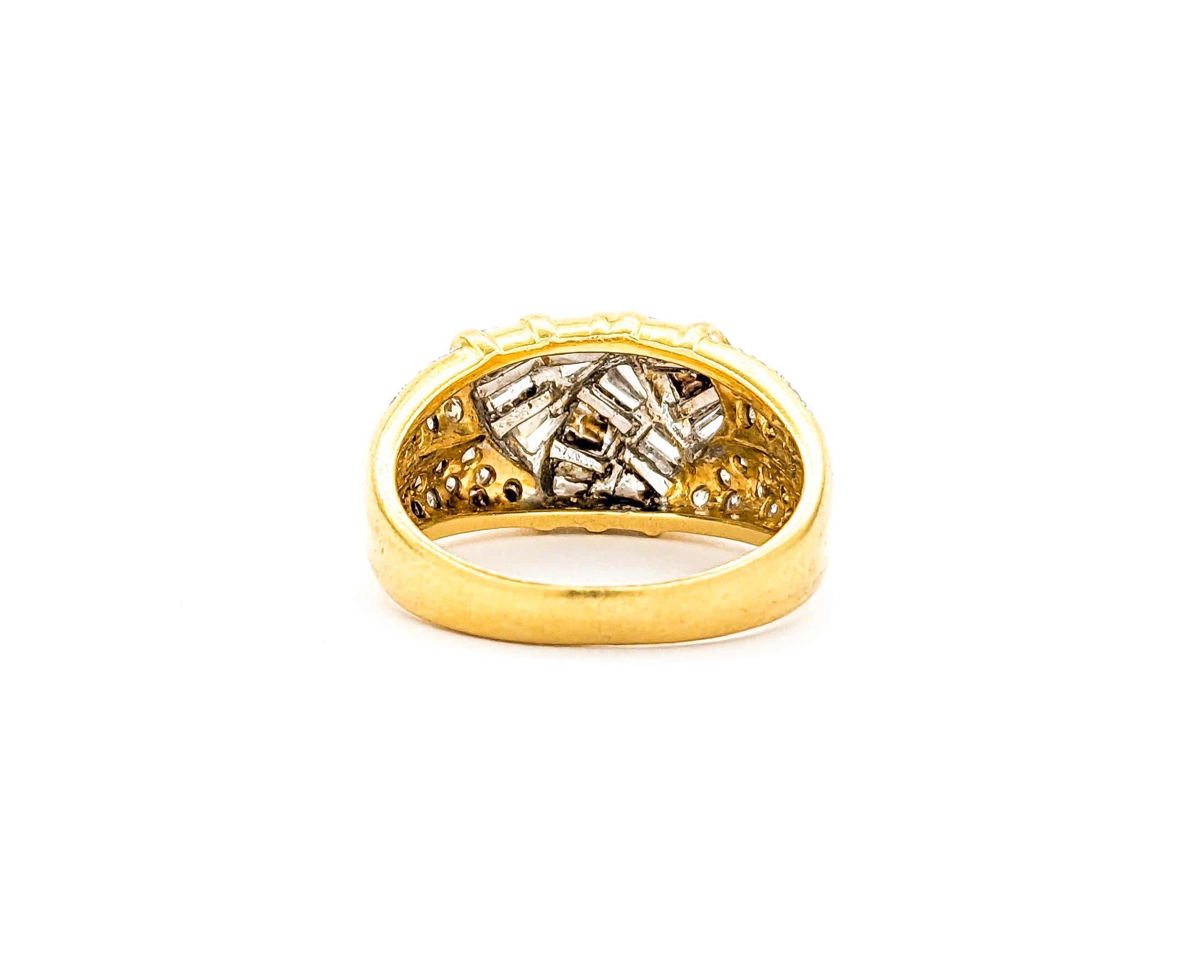 1.45ctw Diamond Ring In 18k Yellow Gold 1
