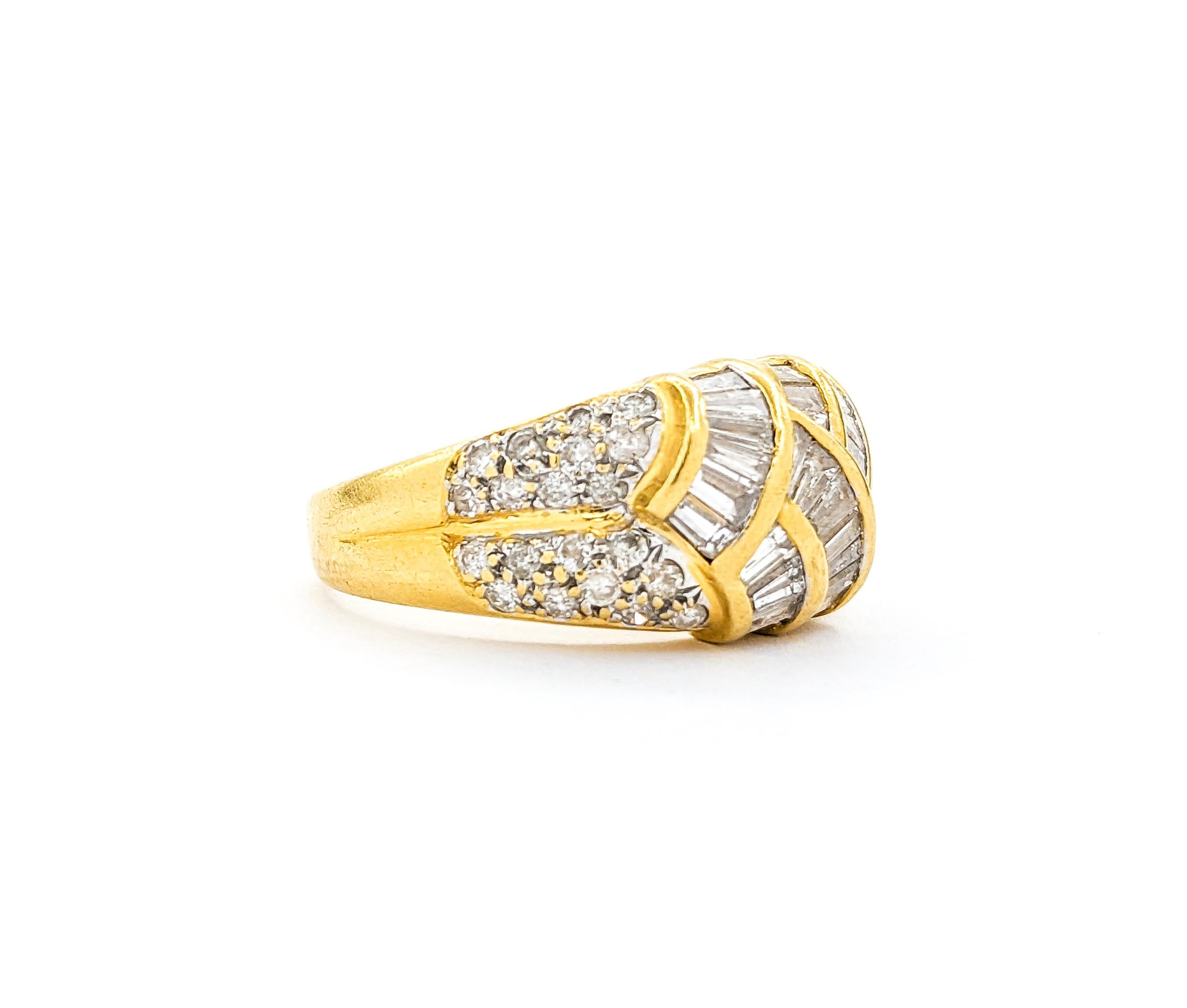 1.45ctw Diamond Ring In 18k Yellow Gold 2