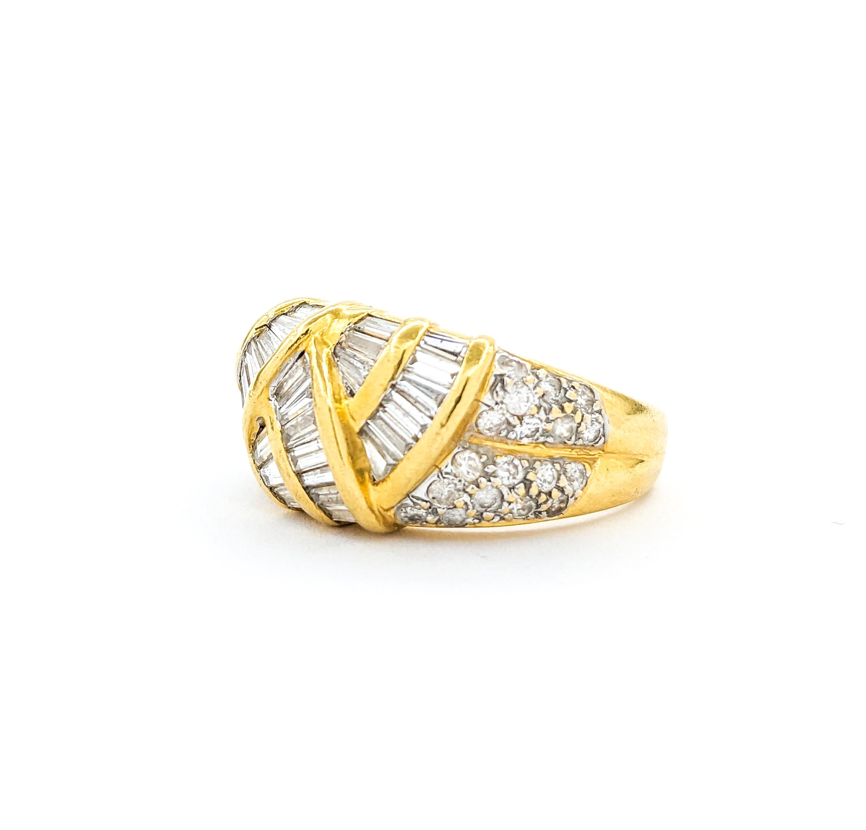 1.45ctw Diamond Ring In 18k Yellow Gold 3