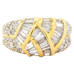 Vintage 1.45ctw Diamond Ring In 18k Yellow Gold