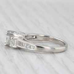1.45ctw Princess Diamond 3-Stone Engagement Ring 14k White Gold Size 6.75