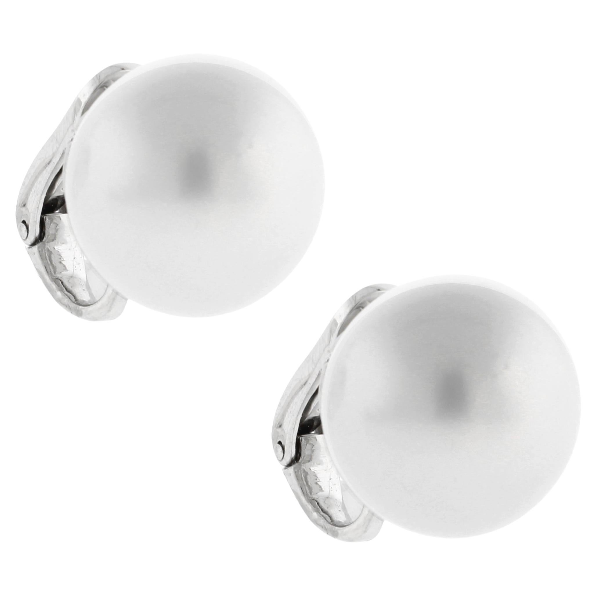 Pendientes de perlas del mar del sur de 14,5 mm a 15 mm