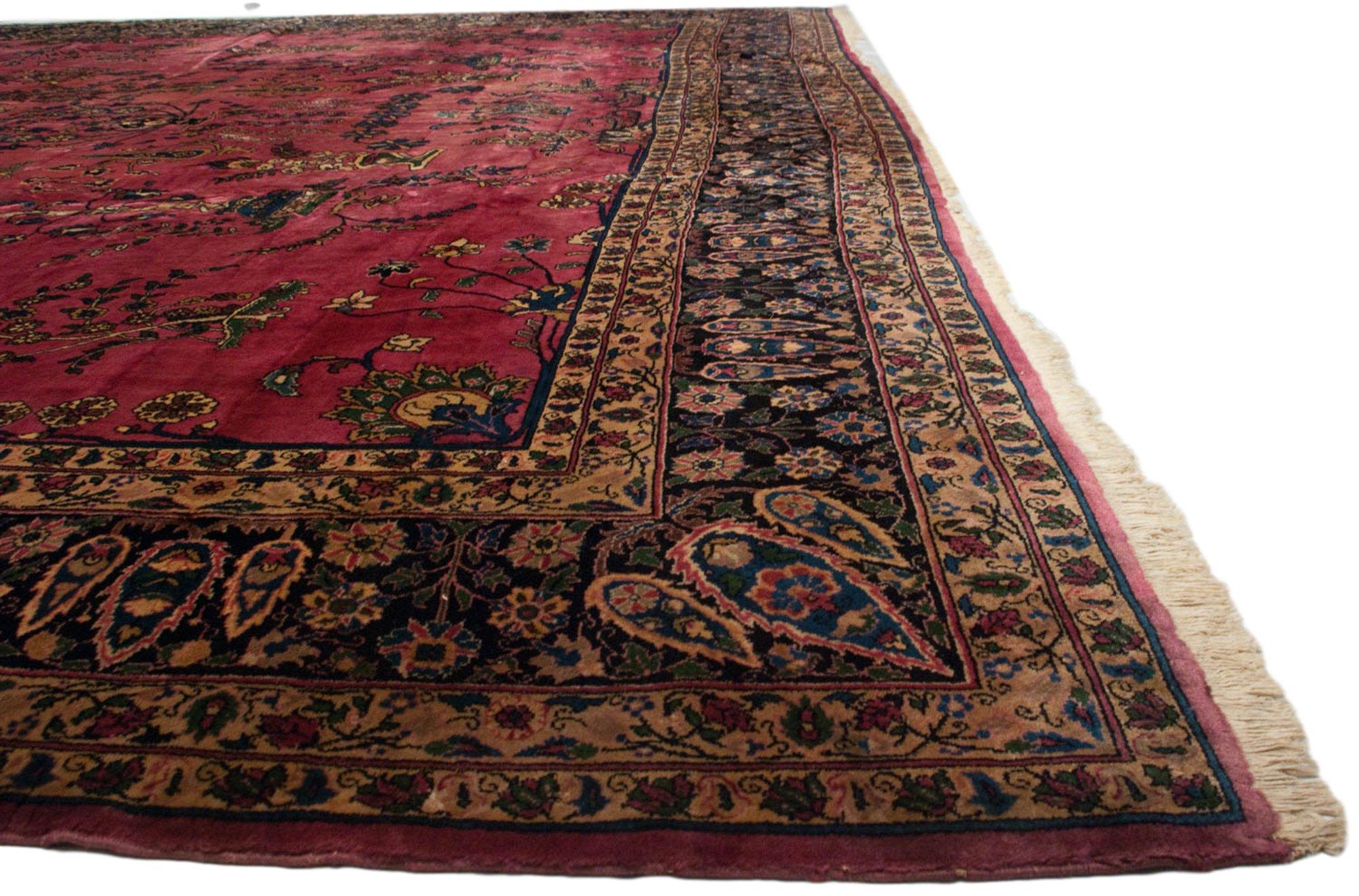 Wool Vintage Meshed Carpet For Sale