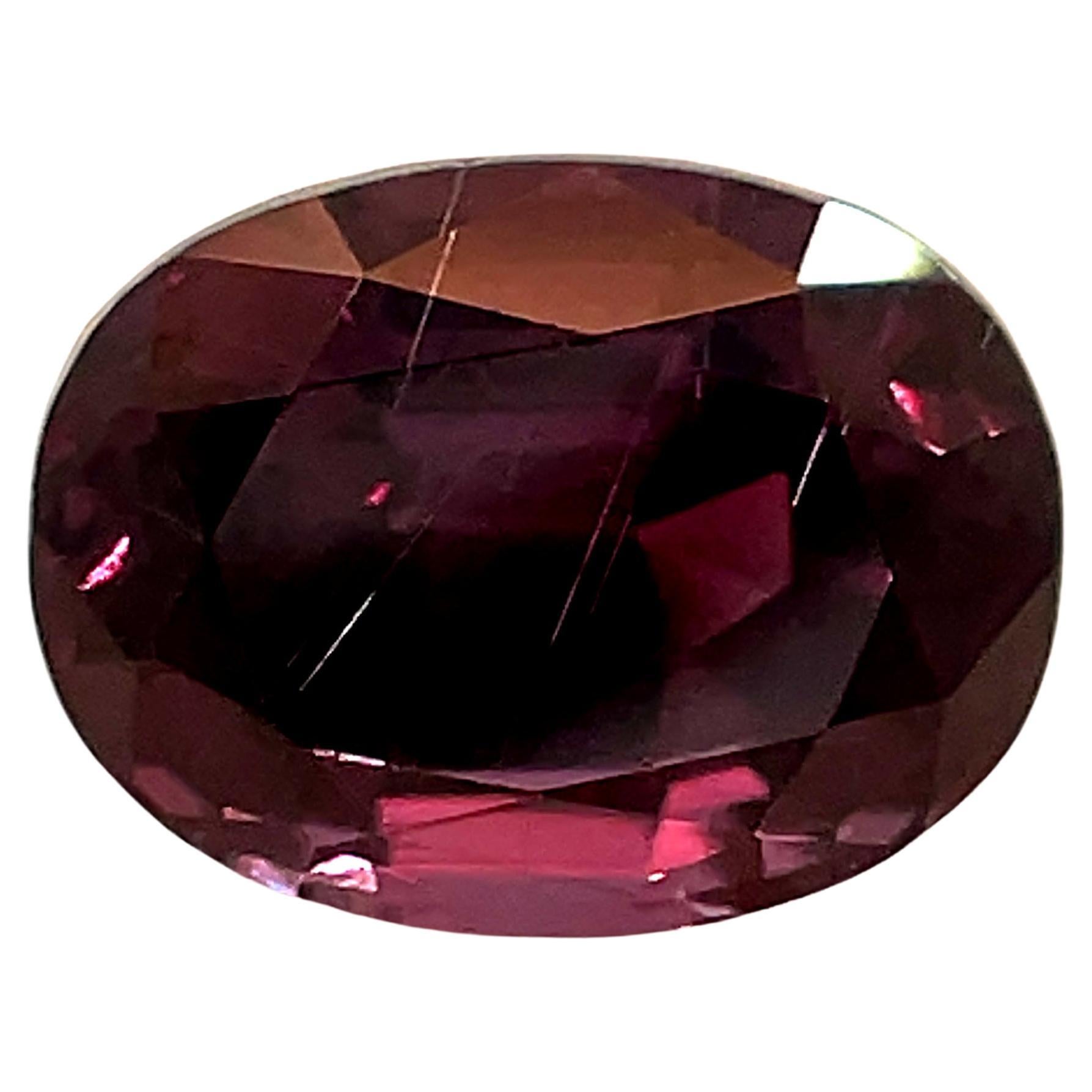 1.46 Carat "Berry" Color Change Garnet Oval, Unset Loose Gemstone For Sale