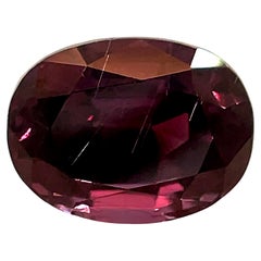 1.46 Carat "Berry" Color Change Garnet Oval, Unset Loose 3-Stone Ring Gemstone