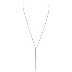1.46 Carat Diamond Drop Necklace in 14K Yellow Gold 24"