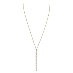 1.46 Carat Diamond Drop Necklace in 14K Yellow Gold 24"