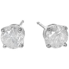 Pendientes de oro blanco con diamantes de 1,46 quilates