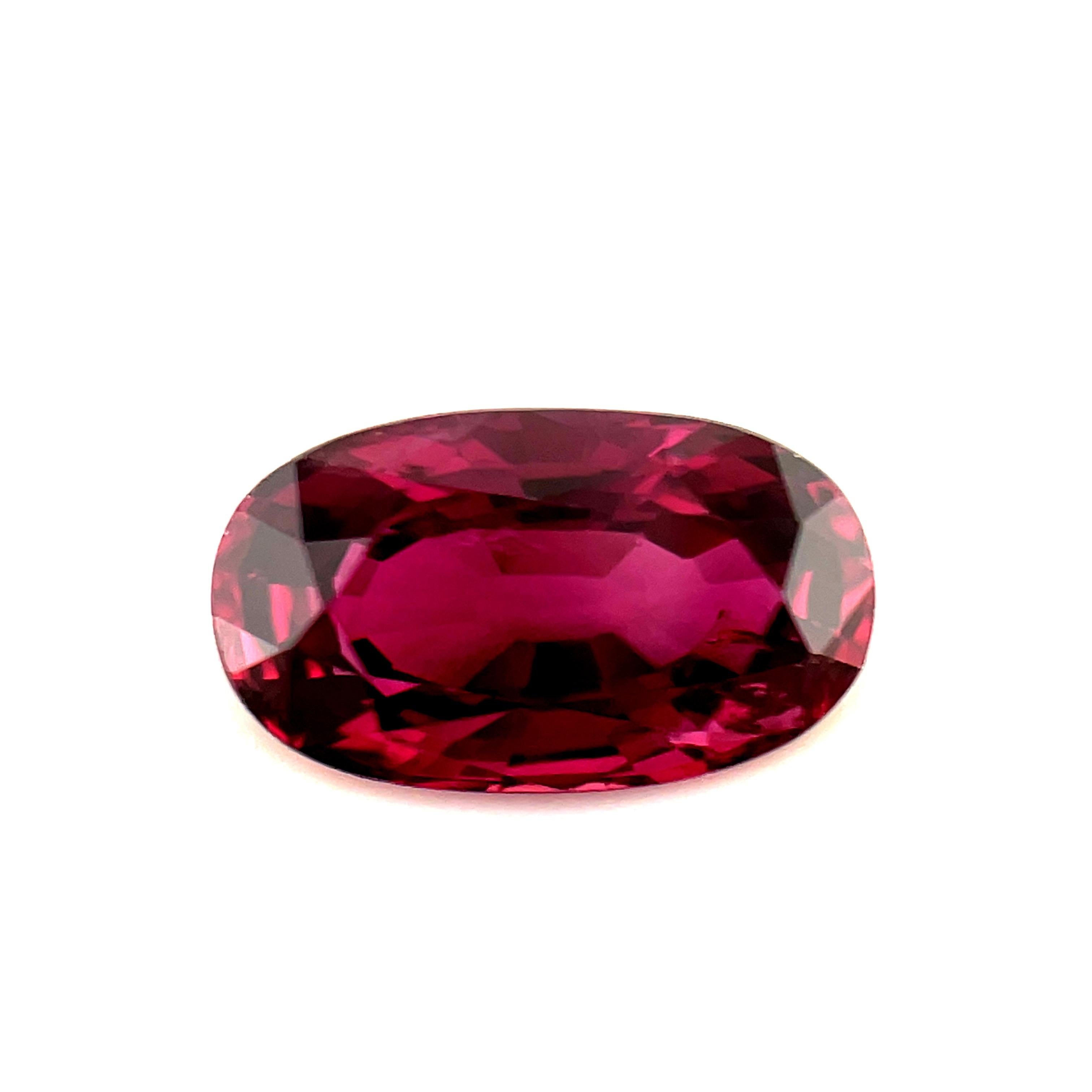 Loose Ruby Gemstone for Engagement or 3-Stone Ring, 1.46 Carat Oval  For Sale 1