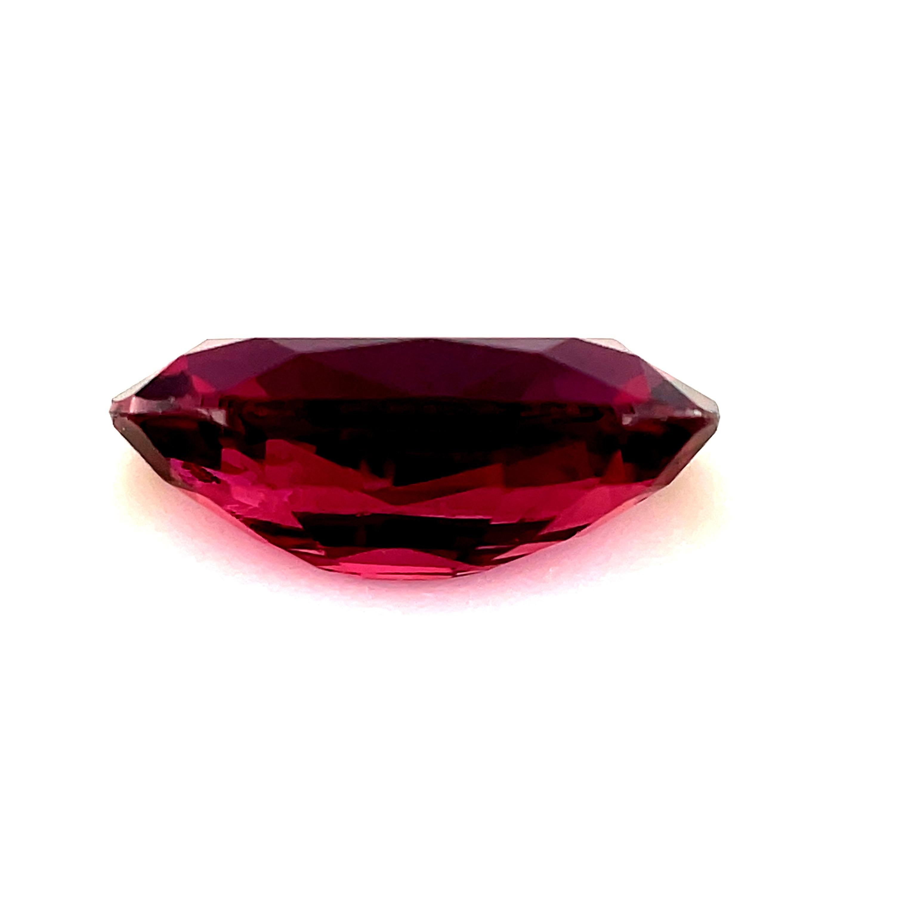 Loose Ruby Gemstone for Engagement or 3-Stone Ring, 1.46 Carat Oval  For Sale 2