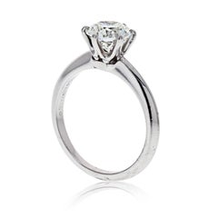 1.46 Carat Tiffany & Co. Six Prong Round Cut Diamond Engagement Ring