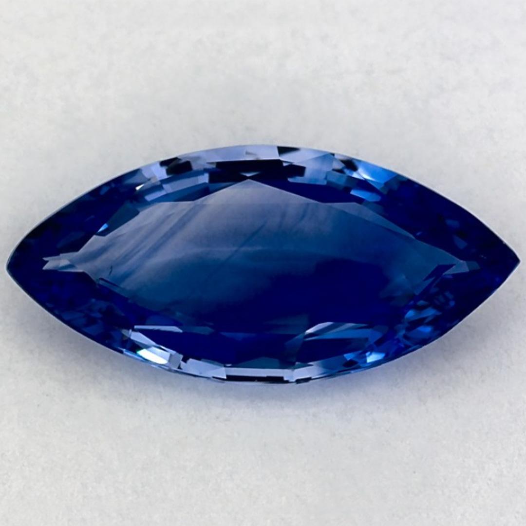 1.46 Ct Blue Sapphire Marquise Loose Gemstone