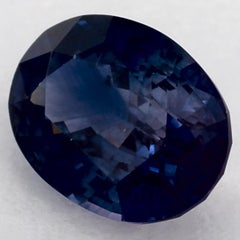 1.46 carati di zaffiro blu ovale sfuso
