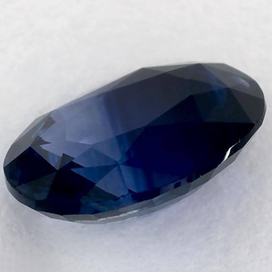 1.46 Karat Blauer Saphir Oval Loser Edelstein im Angebot 2