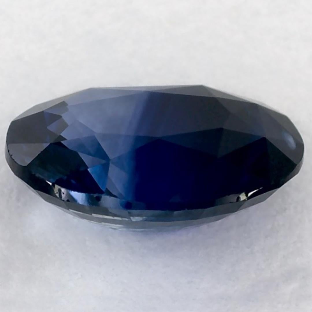 1.46 Karat Blauer Saphir Oval Loser Edelstein im Angebot 3