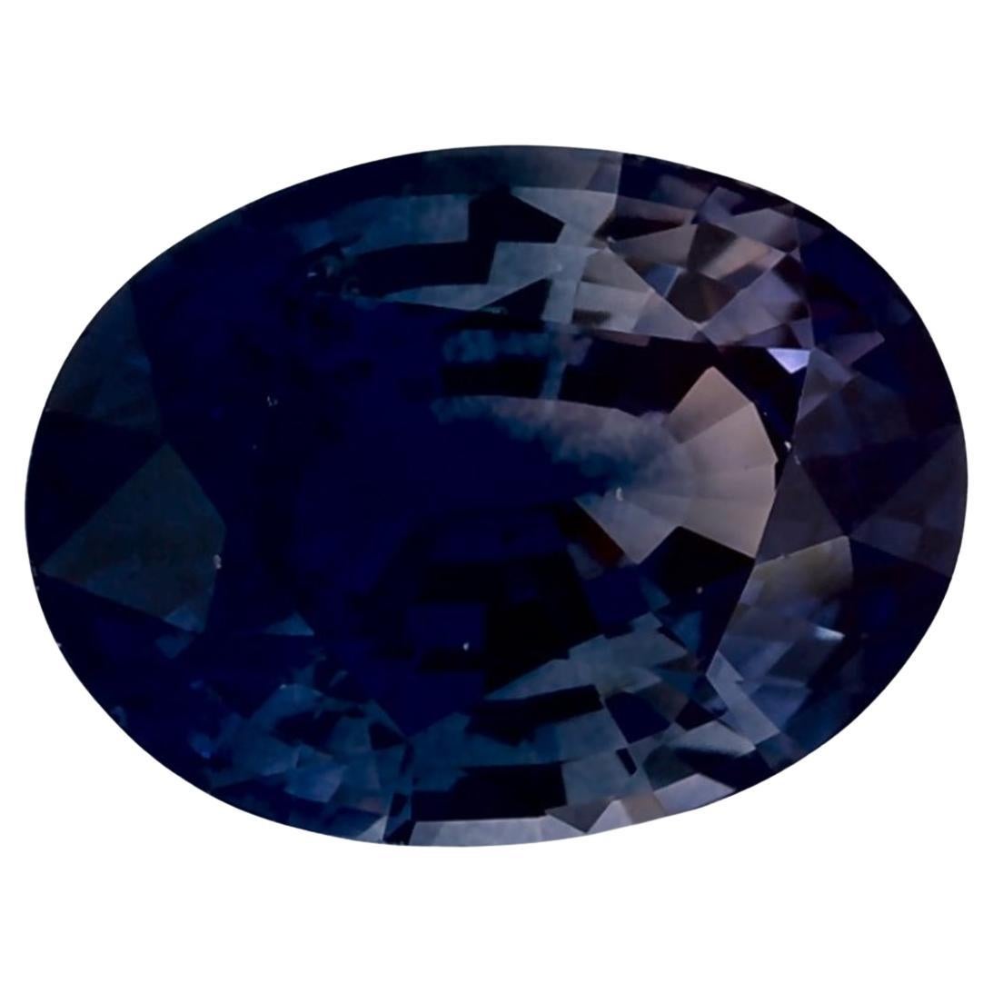 1.46 qt Zafiro Azul Oval Gema Suelta