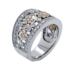1.46 Ct Hand Crafted Diamond Anniversary Ring