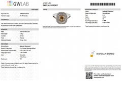 1.46 Tcw Natural Fancy Yellow Brown Diamond Ring, No Reserve Price