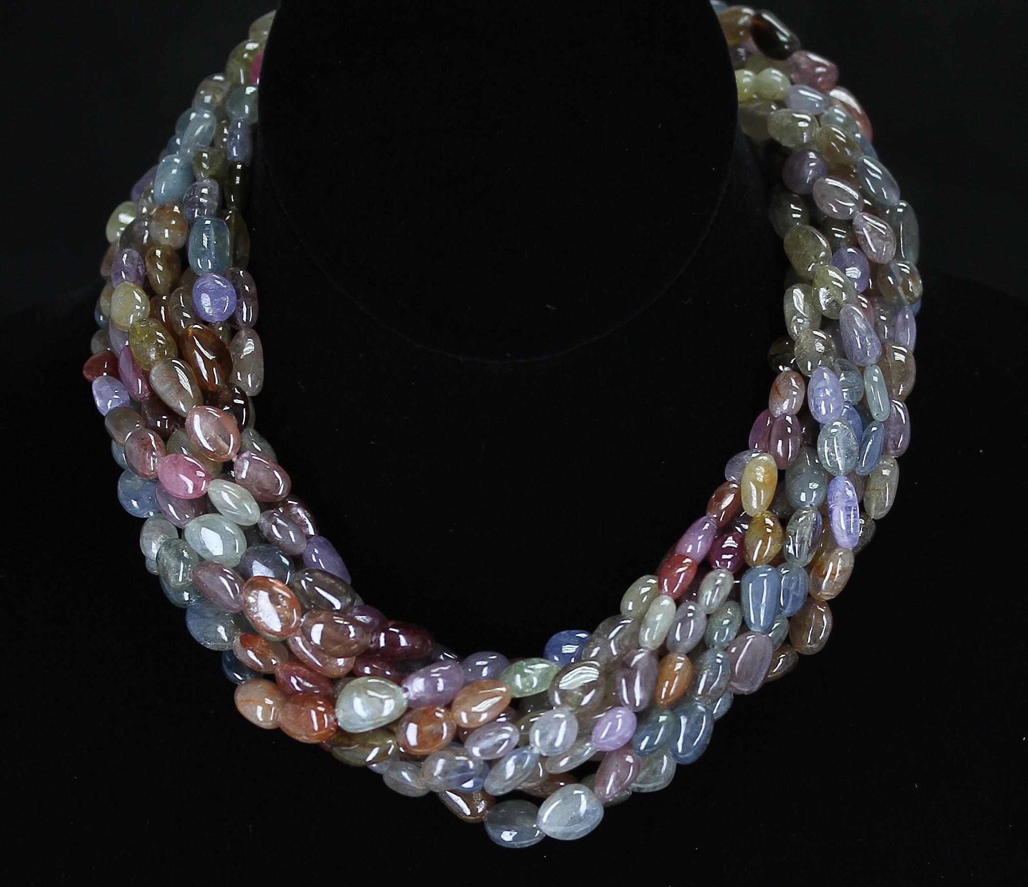 1460 Karat echte & natürliche erdfarbene mehrfarbige gesprenkelte Perlen-Choker-Halskette mit gesprenkelten Perlen für Damen oder Herren im Angebot