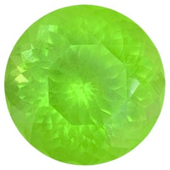 14.60 Carat Natural Loose Rutile Inclusion Peridot Round Cut Pakistani Gemstone 14.60 Carat Natural Loose Rutile Inclusion Peridot Round Cut Pakistani Gemstone