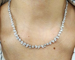 14.61 ct Fancy Shape Tennis Halskette
