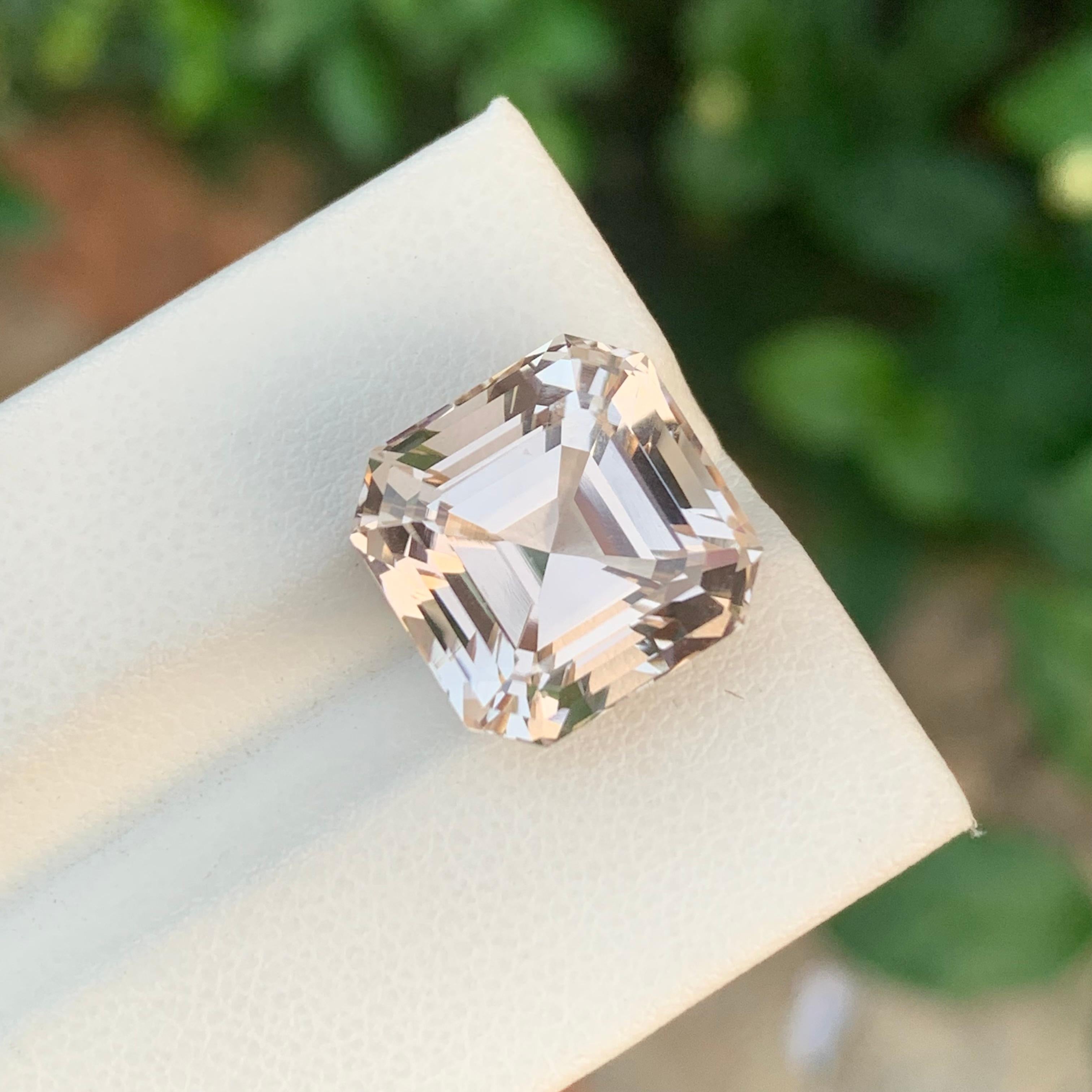 14,65 Karat Natürlicher loser Goldtopas Asscher Form Edelstein aus Skardu, Pakistan im Angebot 5