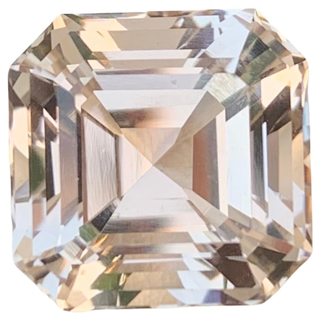 14.65 Carat Natural Loose Golden Topaz Asscher Shape Gem From Skardu, Pakistan