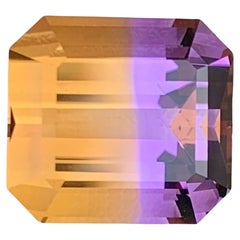 14.65 Carats Bi Color Ametrine Stone Emerald Cut Natural Brazilian Gemstone
