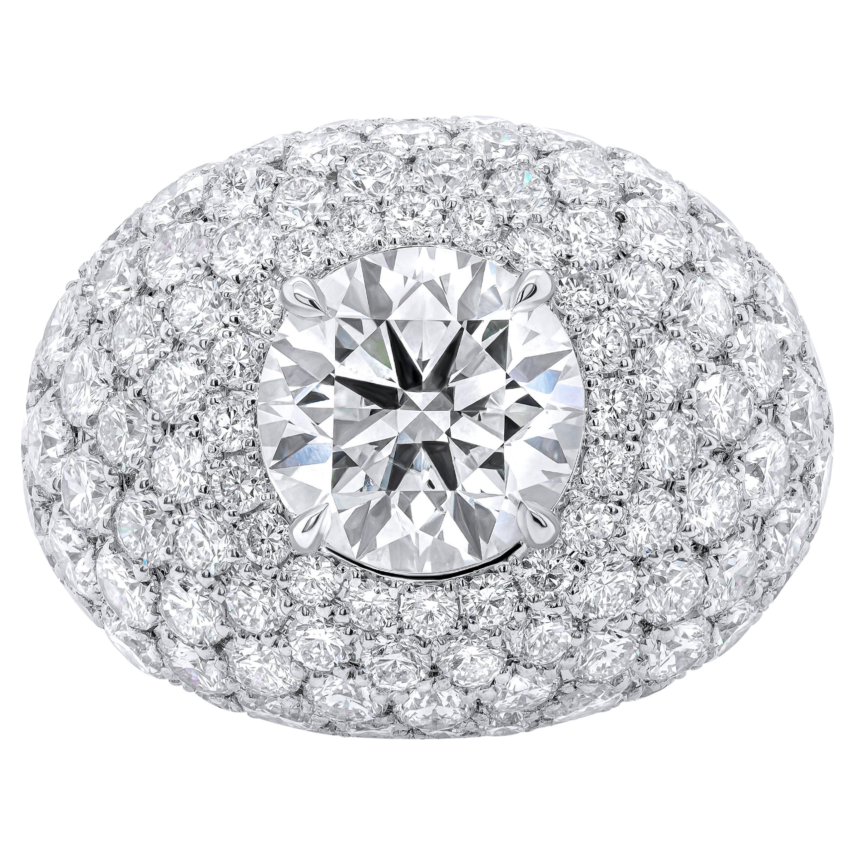 Diana M. 18Kt White Gold 14.66 Carats GIA Certified Diamond Ring