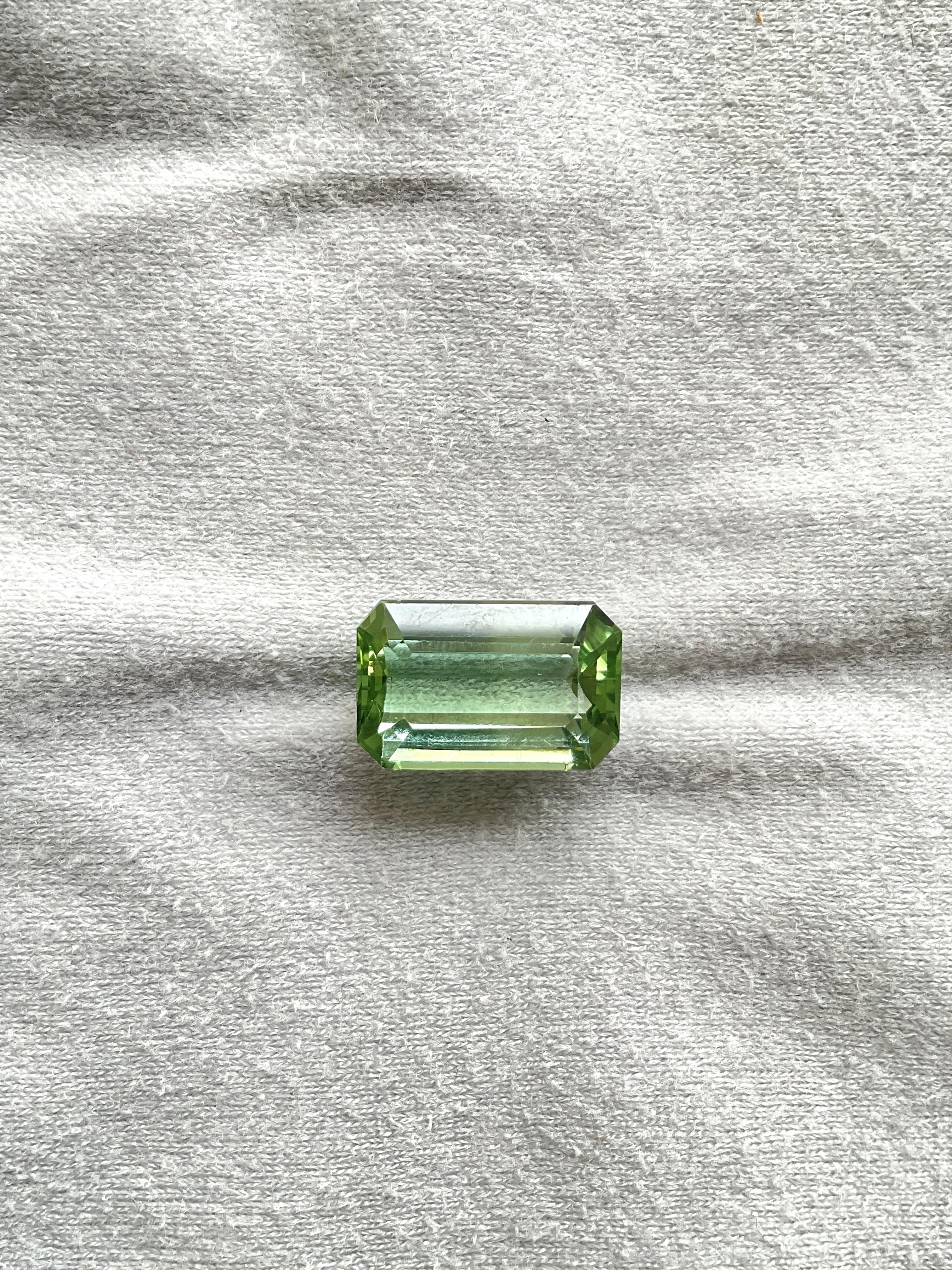 14.67 carats Light green Tourmaline Octagon Top Quality cut stone Natural Gem Neuf - En vente à Jaipur, RJ