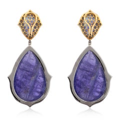 146.9 Carat Tanzanite Diamond Earrings