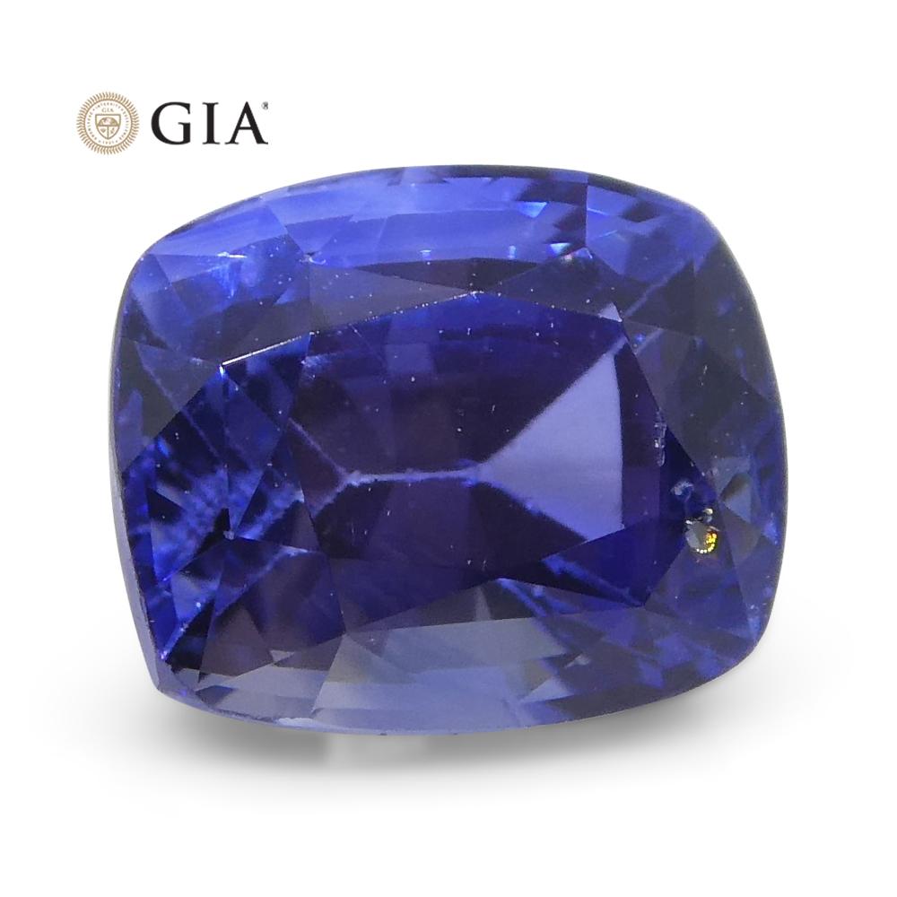1.46ct Cushion Blue Sapphire GIA Certified Sri Lanka For Sale 5