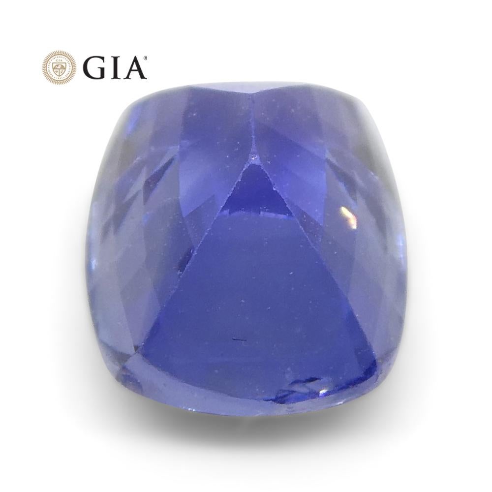 1.46ct Cushion Blue Sapphire GIA Certified Sri Lanka For Sale 3
