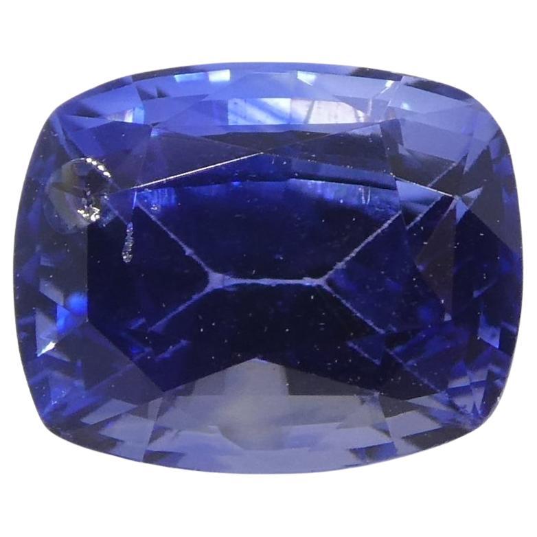 1.46ct Cushion Blue Sapphire GIA Certified Sri Lanka For Sale 8