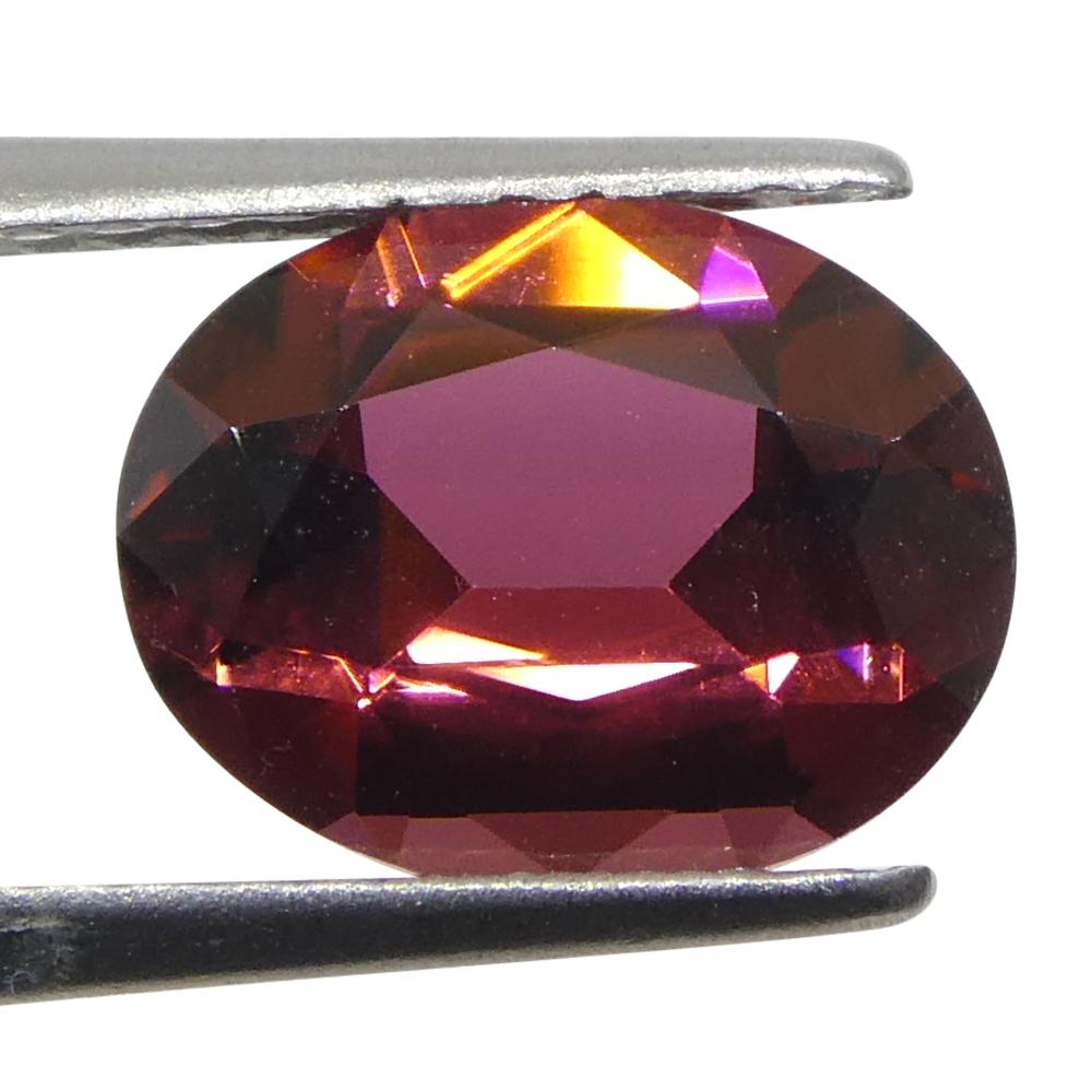 1.46ct Tourmaline rose ovale en vente 6