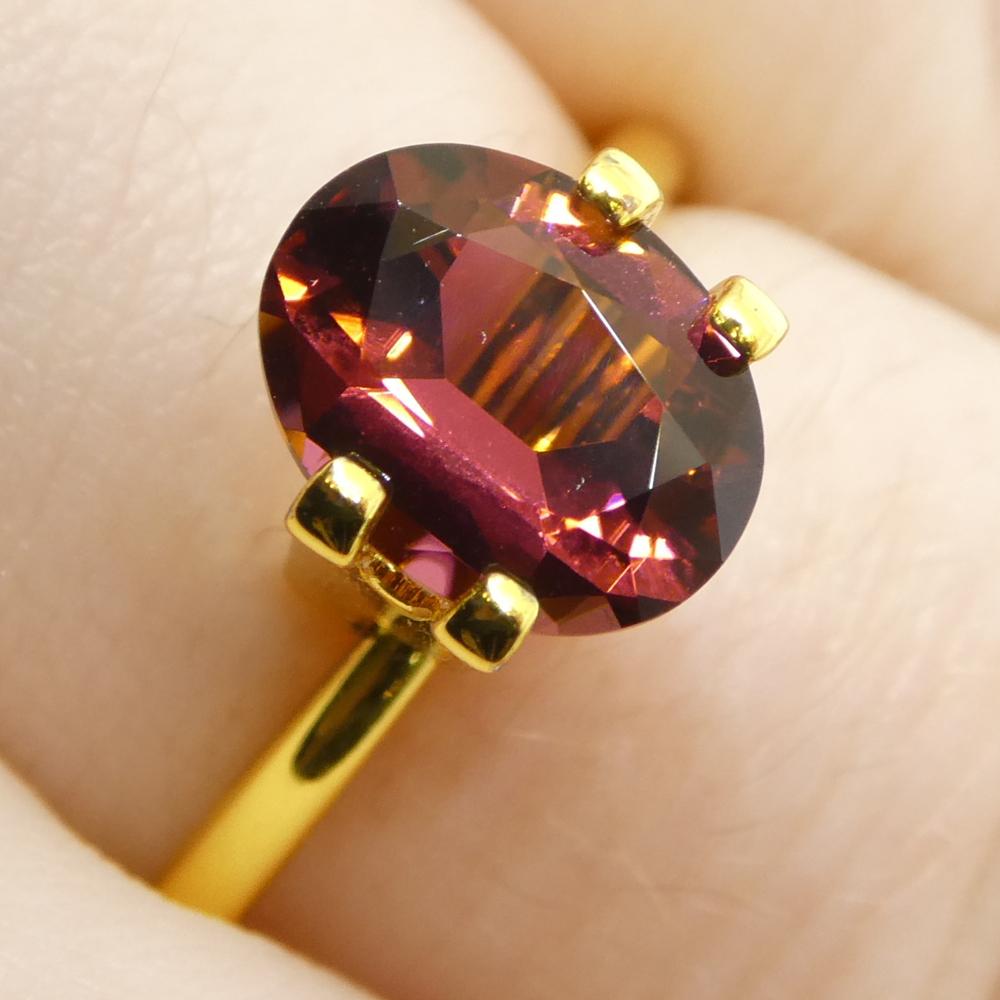 1.46ct Tourmaline rose ovale en vente 9