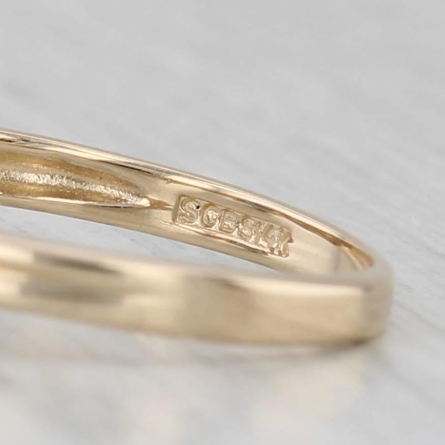 1,46 ct Anillo Solitario Zafiro Ovalado Oro Amarillo 14k Talla 5 en venta 3