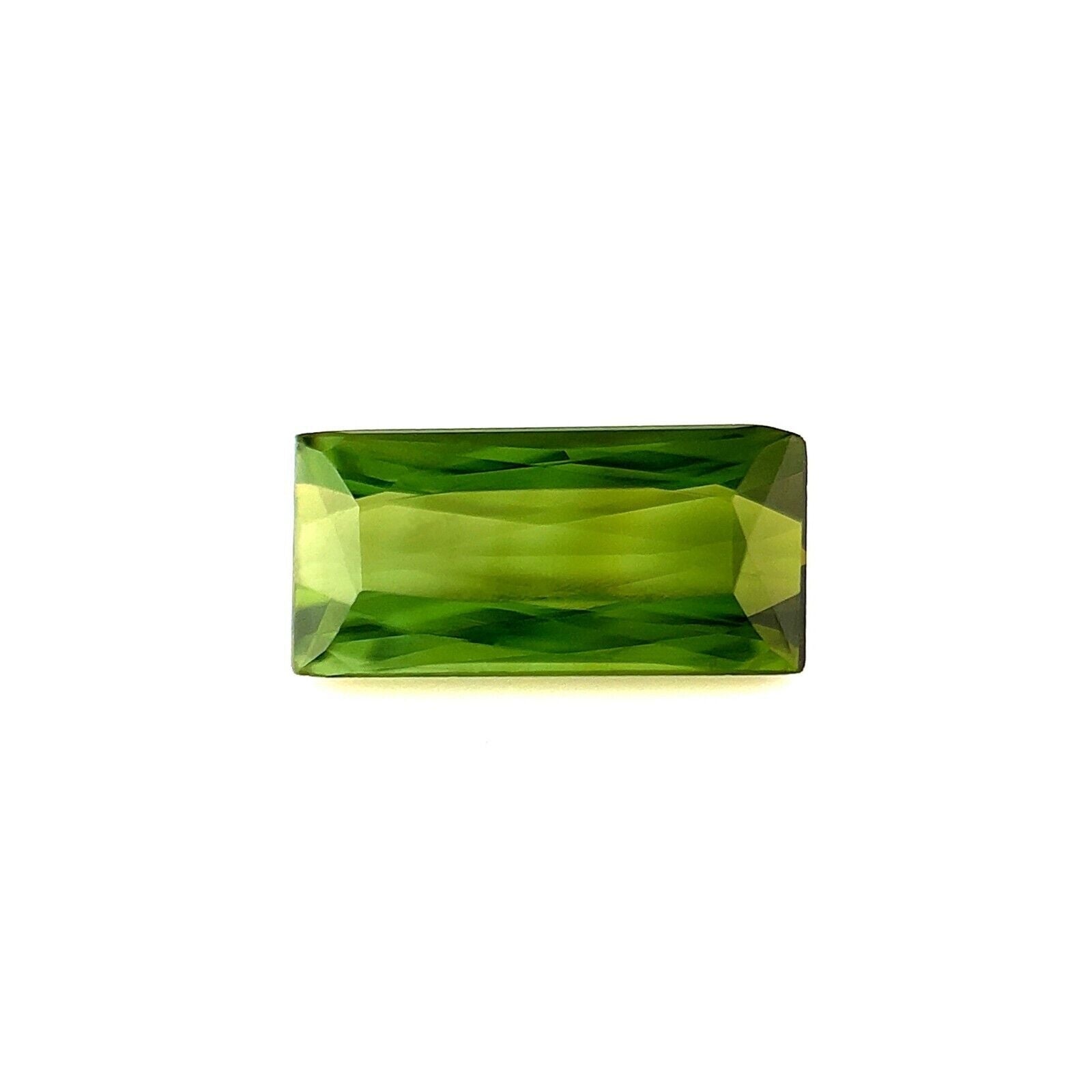 1.46ct Vivid Green Tourmaline Fancy Octagon Scissor Emerald Cut Gem VS