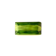 1.46ct Vivid Green Tourmaline Fancy Octagon Scissor Emerald Cut Gem VS