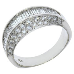 Vintage 1.46ctw Diamond 18K Euroshank Band