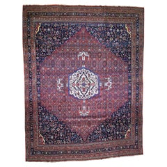 14'6"x19' Red Antique Zoroastrian Bijar Pure Wool Exc Condition Oversize Rug